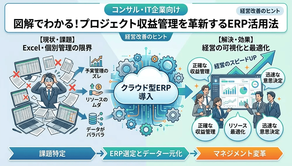 IT・コンサル企業がERPで実現するプロジェクト収益管理