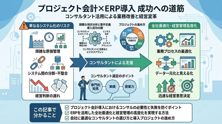 プロジェクト会計システム導入で失敗しないためのコンサル活用ガイド