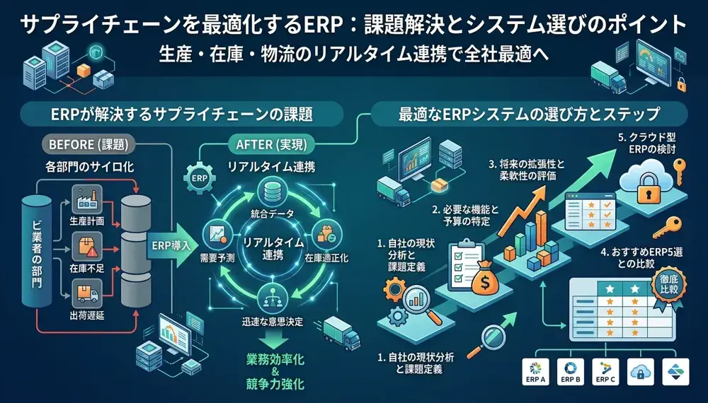 【最新版】サプライチェーンに強いERPおすすめ5選を徹底比較
