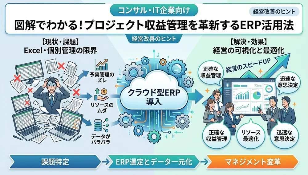 IT・コンサル企業がERPで実現するプロジェクト収益管理
