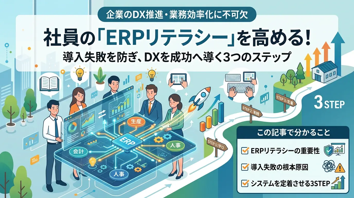 失敗しない導入の鍵！社員のERPリテラシーを高める3つのステップ