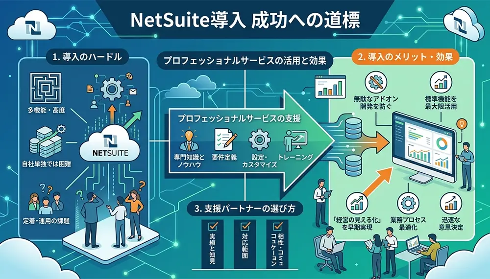 プロフェッショナルサービスでNetSuite導入を成功へ導く！メリットと選び方
